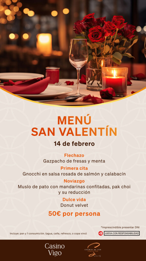menú san valentín