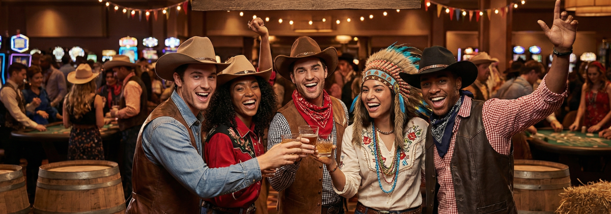 carnaval indios y vaqueros