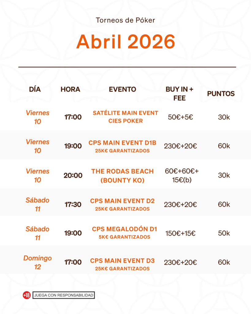 programacion poker vigo abril