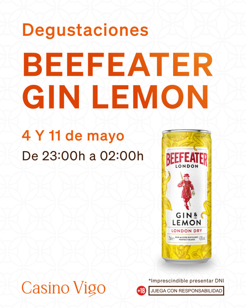 degustación beefeater gin lemon