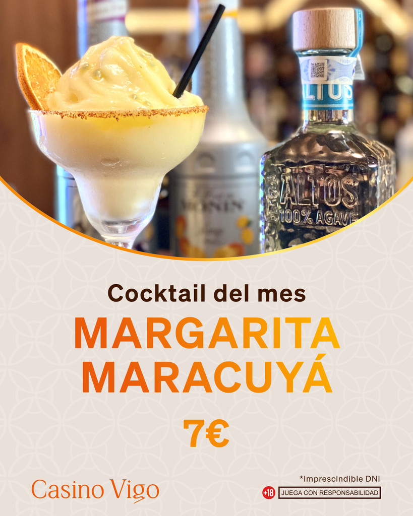 cocktail del mes margarita maracuyá